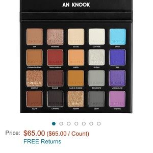 New in box Sigma An Knook Pro Eyeshadow Palette. Sells on Amazon for $65.00